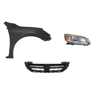TruParts® - 3-Piece Kit (Passenger Side Headlight, Grille, Front Passenger Side Fender) (Standard Line)