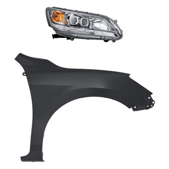 TruParts® - 2-Piece Kit (Passenger Side Headlight, Front Passenger Side Fender) (CAPA Certified)