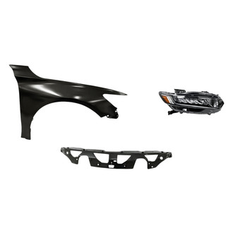 TruParts® - 3-Piece Kit (Passenger Side Headlight, Upper Grille, Front Passenger Side Fender) (Standard Line)