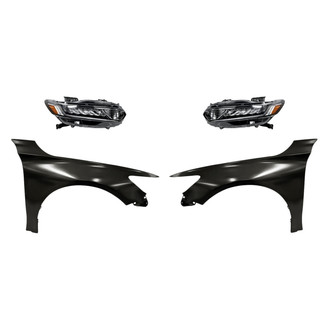 TruParts® - 4-Piece Kit (Driver and Passenger Side Headlights, Driver and Passenger Side Fenders) (CAPA Certified)