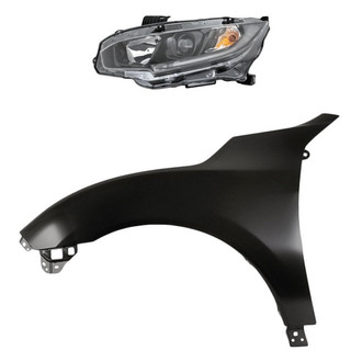 TruParts® - 2-Piece Kit (Driver Side Headlight, Front Driver Side Fender) (CAPA Certified)