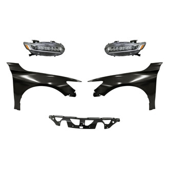 TruParts® - 5-Piece Kit (Driver and Passenger Side Headlights, Upper Grille, Driver and Passenger Side Fenders) (Standard Line)