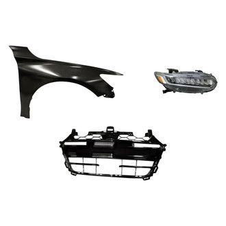 TruParts® - 3-Piece Kit (Passenger Side Headlight, Grille, Front Passenger Side Fender) (Standard Line)