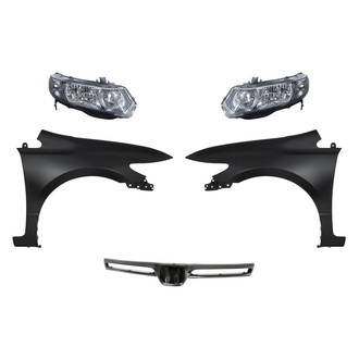 TruParts® - 5-Piece Kit (Driver and Passenger Side Headlights, Grille Bar, Driver and Passenger Side Fenders) (Standard Line)