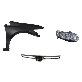 TruParts® - 3-Piece Kit (Passenger Side Headlight, Grille Bar, Front Passenger Side Fender) (Standard Line)