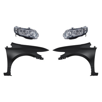 TruParts® - 4-Piece Kit (Driver and Passenger Side Headlights, Driver and Passenger Side Fenders) (Standard Line)