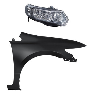 TruParts® - 2-Piece Kit (Passenger Side Headlight, Front Passenger Side Fender) (Standard Line)