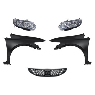 TruParts® - 5-Piece Kit (Driver and Passenger Side Headlights, Grille, Driver and Passenger Side Fenders) (Standard Line)