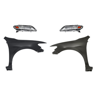 TruParts® - 4-Piece Kit (Driver and Passenger Side Headlights, Driver and Passenger Side Fenders) (Standard Line)