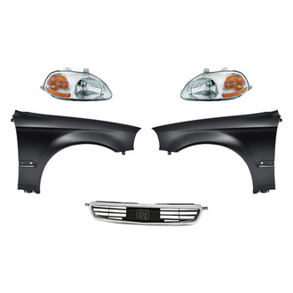 TruParts® - 5-Piece Kit (Driver and Passenger Side Headlights, Grille, Driver and Passenger Side Fenders) (Standard Line)