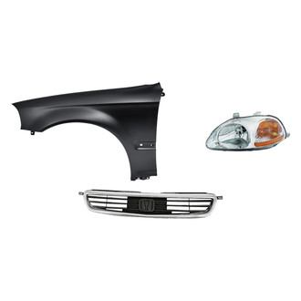 TruParts® - 3-Piece Kit (Driver Side Headlight, Grille, Front Driver Side Fender) (Standard Line)