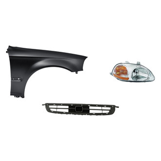 TruParts® - 3-Piece Kit (Passenger Side Headlight, Grille, Front Passenger Side Fender) (Standard Line)