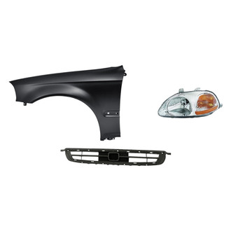 TruParts® - 3-Piece Kit (Driver Side Headlight, Grille, Front Driver Side Fender) (Standard Line)