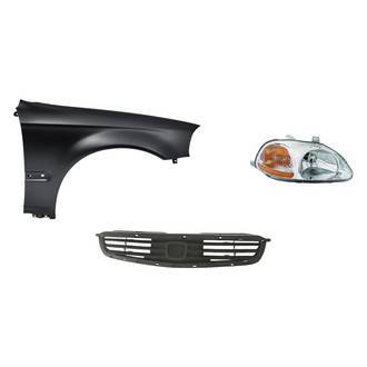 TruParts® - 3-Piece Kit (Passenger Side Headlight, Grille, Front Passenger Side Fender) (Standard Line)