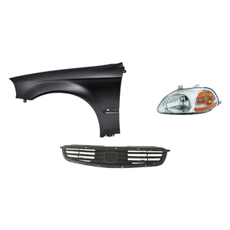 TruParts® - 3-Piece Kit (Driver Side Headlight, Grille, Front Driver Side Fender) (Standard Line)