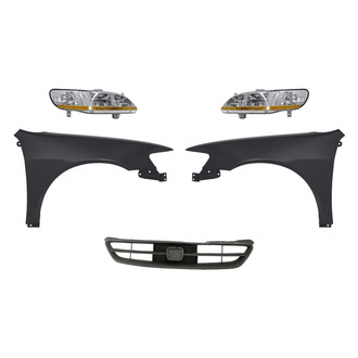 TruParts® - 5-Piece Kit (Driver and Passenger Side Headlights, Grille, Driver and Passenger Side Fenders) (Standard Line)
