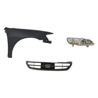 TruParts® - 3-Piece Kit (Passenger Side Headlight, Grille, Front Passenger Side Fender) (Standard Line)