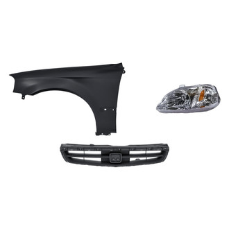 TruParts® - 3-Piece Kit (Driver Side Headlight, Grille, Front Driver Side Fender) (Standard Line)