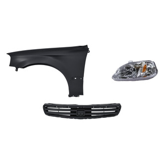 TruParts® - 3-Piece Kit (Driver Side Headlight, Grille, Front Driver Side Fender) (Standard Line)