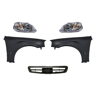 TruParts® - 5-Piece Kit (Driver and Passenger Side Headlights, Grille, Driver and Passenger Side Fenders) (Standard Line)