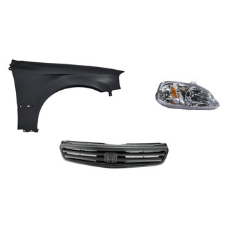TruParts® - 3-Piece Kit (Passenger Side Headlight, Grille, Front Passenger Side Fender) (Standard Line)