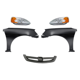 TruParts® - 5-Piece Kit (Driver and Passenger Side Headlights, Grille Bar, Driver and Passenger Side Fenders) (Standard Line)