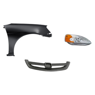 TruParts® - 3-Piece Kit (Passenger Side Headlight, Grille Bar, Front Passenger Side Fender) (Standard Line)