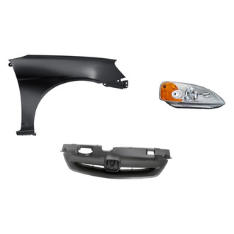 TruParts® - 3-Piece Kit (Passenger Side Headlight, Grille, Front Passenger Side Fender) (Standard Line)