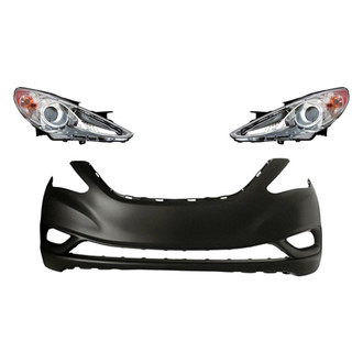 TruParts® - 3-Piece Kit (Driver and Passenger Side Headlights, Front Bumper Cover) (Standard Line)