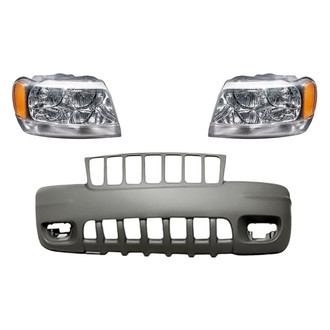 TruParts® - 3-Piece Kit (Driver and Passenger Side Headlights, Front Bumper Cover) (Standard Line)