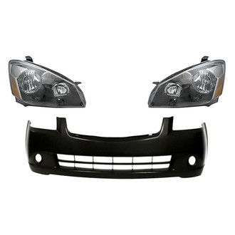 TruParts® - 3-Piece Kit (Driver and Passenger Side Headlights, Front Bumper Cover) (Standard Line)