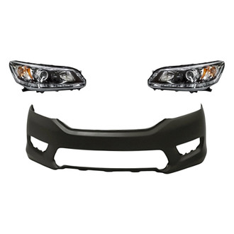 TruParts® - 3-Piece Kit (Driver and Passenger Side Headlights, Front Bumper Cover) (Standard Line)