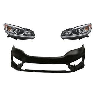 TruParts® - 3-Piece Kit (Driver and Passenger Side Headlights, Front Bumper Cover) (Standard Line)