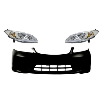 TruParts® - 3-Piece Kit (Driver and Passenger Side Headlights, Front Bumper Cover) (Standard Line)