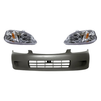 TruParts® - 3-Piece Kit (Driver and Passenger Side Headlights, Front Bumper Cover) (Standard Line)