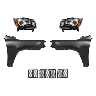 TruParts® - 5-Piece Kit (Driver and Passenger Side Headlights, Grille Insert, Driver and Passenger Side Fenders) (Standard Line)