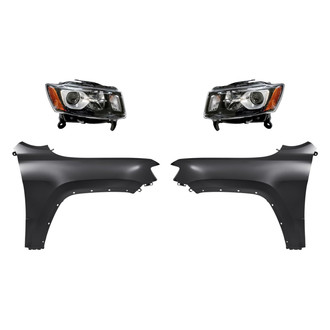 TruParts® - 4-Piece Kit (Driver and Passenger Side Headlights, Driver and Passenger Side Fenders) (Standard Line)