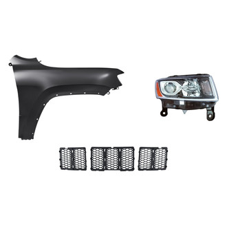 TruParts® - 3-Piece Kit (Passenger Side Headlight, Grille Insert, Front Passenger Side Fender) (CAPA Certified)