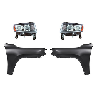 TruParts® - 4-Piece Kit (Driver and Passenger Side Headlights, Driver and Passenger Side Fenders) (CAPA Certified)