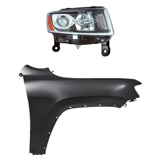TruParts® - 2-Piece Kit (Passenger Side Headlight, Front Passenger Side Fender) (CAPA Certified)