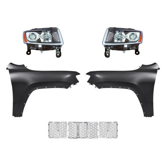 TruParts® - 5-Piece Kit (Driver and Passenger Side Headlights, Grille, Driver and Passenger Side Fenders) (CAPA Certified)