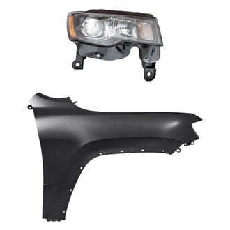 TruParts® - 2-Piece Kit (Passenger Side Headlight, Front Passenger Side Fender) (Standard Line)