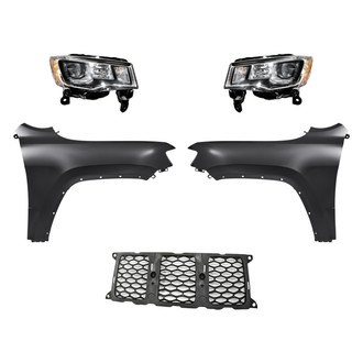 TruParts® - 5-Piece Kit (Driver and Passenger Side Headlights, Center Grille Molding, Driver and Passenger Side Fenders) (Standard Line)