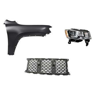 TruParts® - 3-Piece Kit (Passenger Side Headlight, Center Grille Molding, Front Passenger Side Fender) (Standard Line)