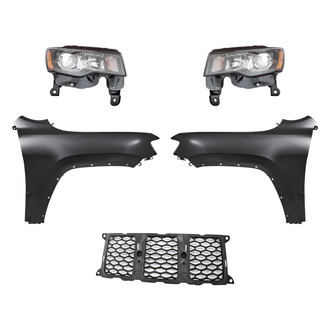 TruParts® - 5-Piece Kit (Driver and Passenger Side Headlights, Center Grille Molding, Driver and Passenger Side Fenders) (Standard Line)