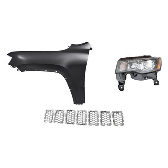 TruParts® - 3-Piece Kit (Driver Side Headlight, Inner Grille Trim Ring, Front Driver Side Fender) (Standard Line)