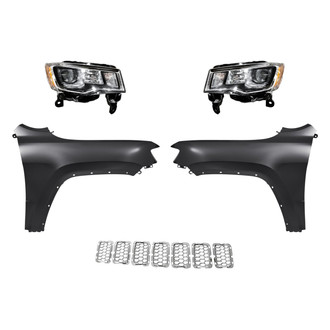 TruParts® - 5-Piece Kit (Driver and Passenger Side Headlights, Inner Grille Trim Ring, Driver and Passenger Side Fenders) (Standard Line)