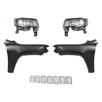 TruParts® - 5-Piece Kit (Driver and Passenger Side Headlights, Inner Grille Trim Ring, Driver and Passenger Side Fenders) (Standard Line)