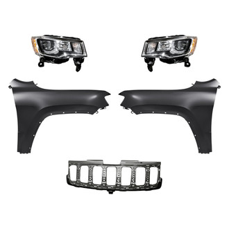 TruParts® - 5-Piece Kit (Driver and Passenger Side Headlights, Grille Reinforcement, Driver and Passenger Side Fenders) (Standard Line)