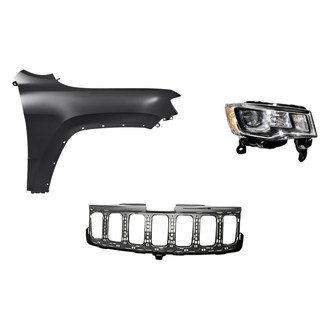 TruParts® - 3-Piece Kit (Passenger Side Headlight, Grille Reinforcement, Front Passenger Side Fender) (Standard Line)